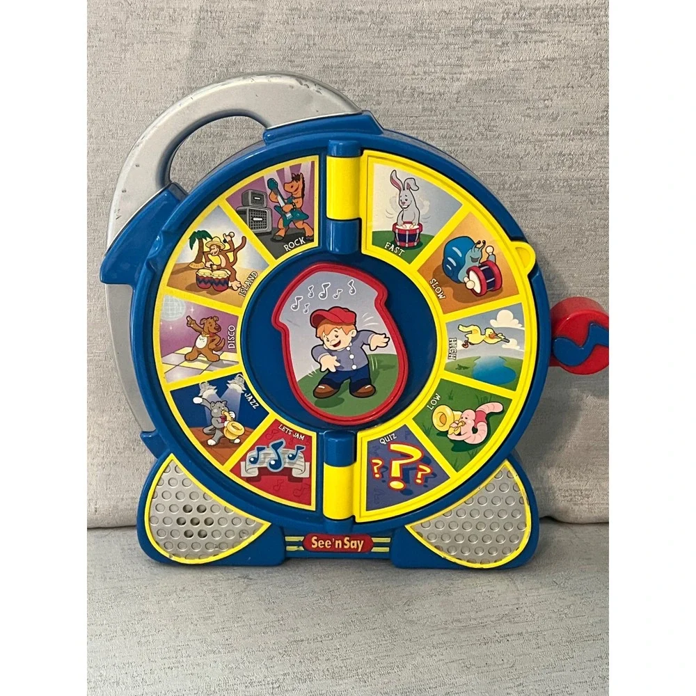 Fisher Price See n Say Lets Jam Musical Toy Blue Toddler Learning Activity